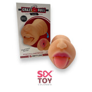Masturbador Boca y Vagina Crazy Bull (Material: TPR - Largo Total:17cm)