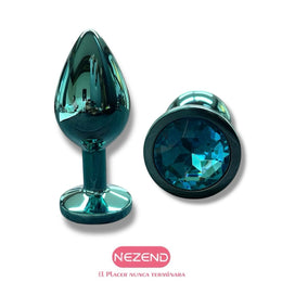 Plug Joya Metalico verde esmeralda TALLA M
