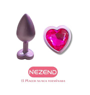 PLUG JOYA CORAZON  METALICO ROSA M